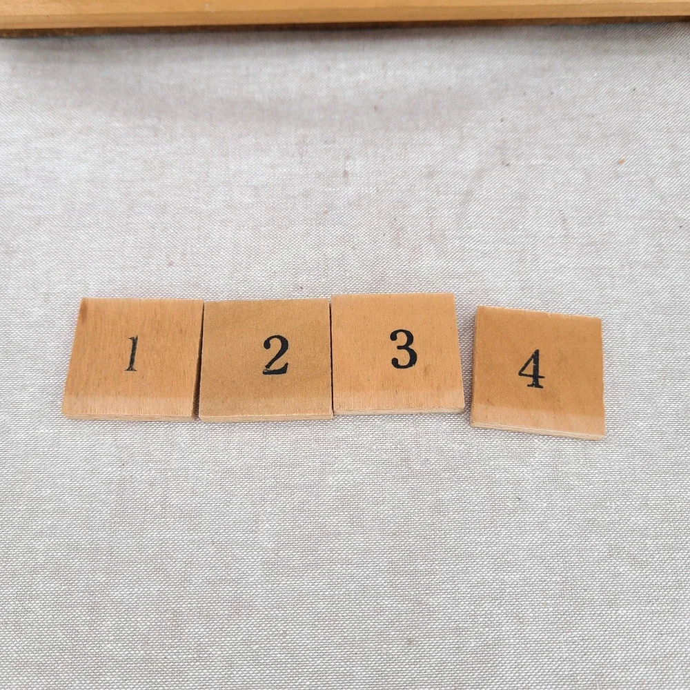 Vtg Wood Perpetual Calendar Complete Cottage Grannycore 80s 90s Farmhouse Tiles